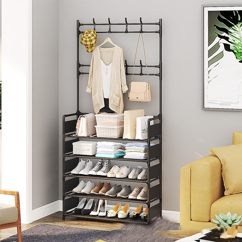 3/4/5 Multi layers clothes rack storage shelf indoor stands shoe racks & rails for hanging clothes organizer