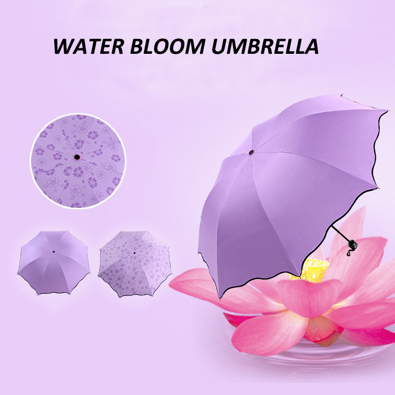 Custom outdoor 3 folding parasol umbrellas sun uv vinyl lace umbrella for the rain waterproof wholesale