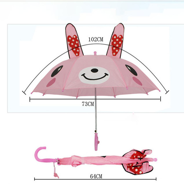 Wholesale cute cartoon umbrella for kids in kindergarten children small umbrella with animal ears