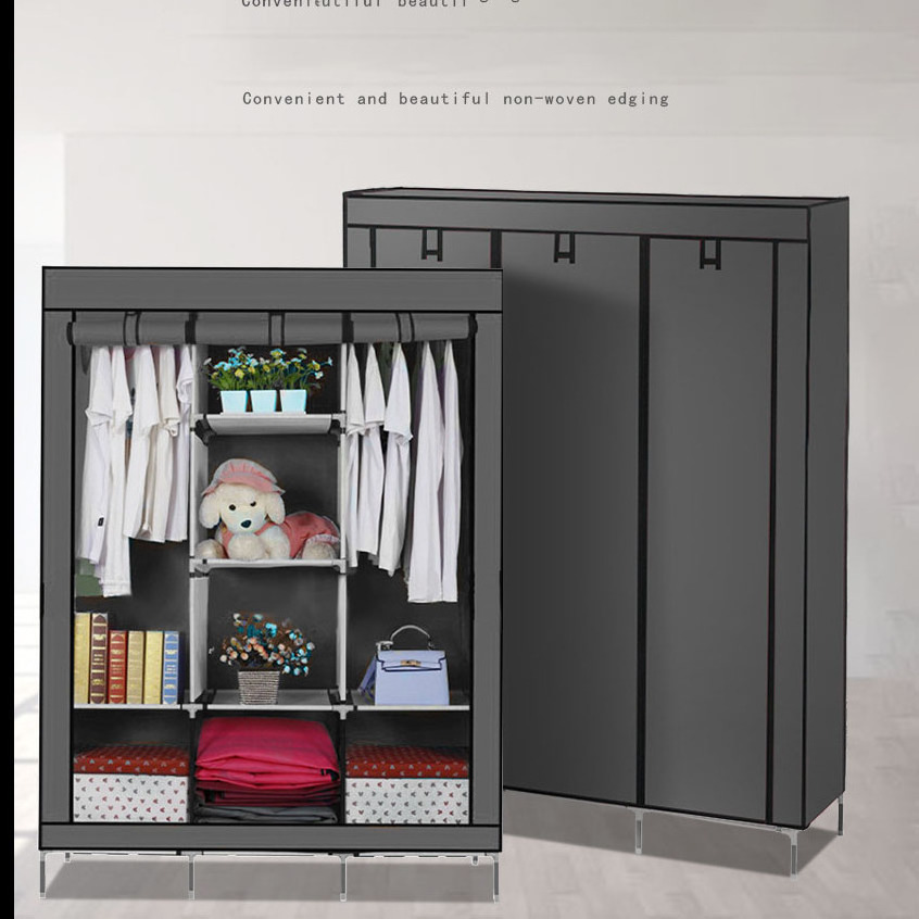 Non-woven fabric clothes closet shelves storage & organization wardrobe clothes organizer with drawers