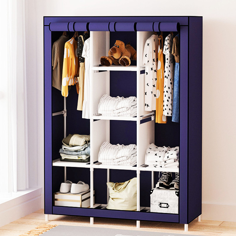 Non-woven fabric clothes closet shelves storage & organization wardrobe clothes organizer with drawers