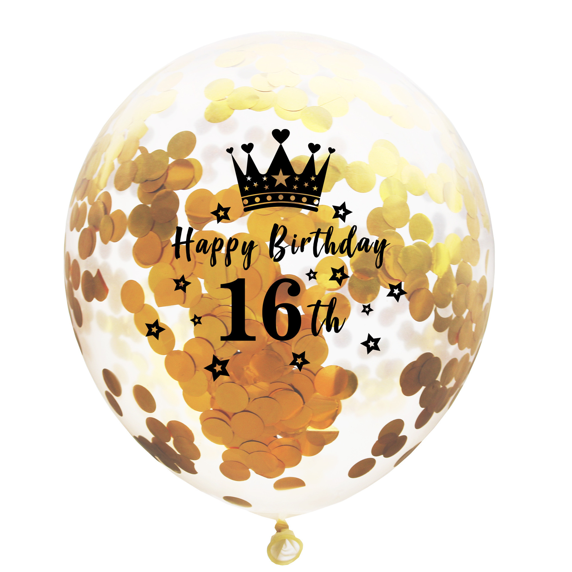 Customized 20th/30th/40th 12 inch confetti latex happy birthday balloons wholesale party decoration stuffing balloons