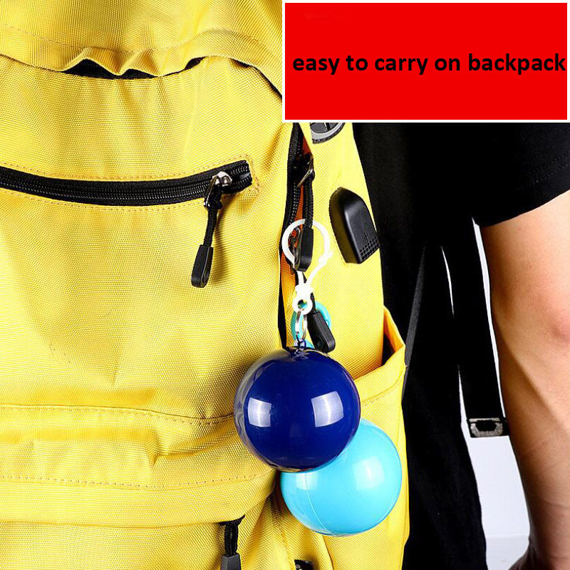 Hot sale plastic pocket raincoat waterproof disposable raincoat poncho ball backpack for camping