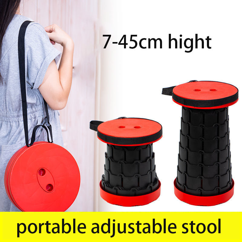 High quality new pp camp portable plastic stools folding garden camping collapsible stool taboret fishing outdoor small stool