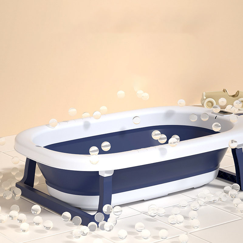 Plastic bath tub for baby spa bathtub with thermometer portable baby products foldable baby bath tub