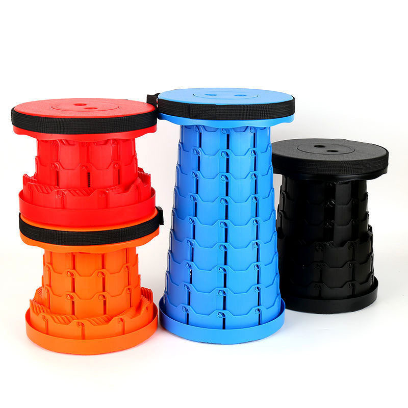 High quality new pp camp portable plastic stools folding garden camping collapsible stool taboret fishing outdoor small stool