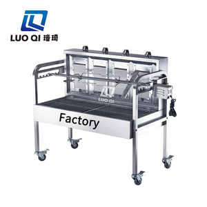 Factory hot selling large gas bbq  grill outdoor garden gas and charcoal grill rotisserie stainless steel gas grill