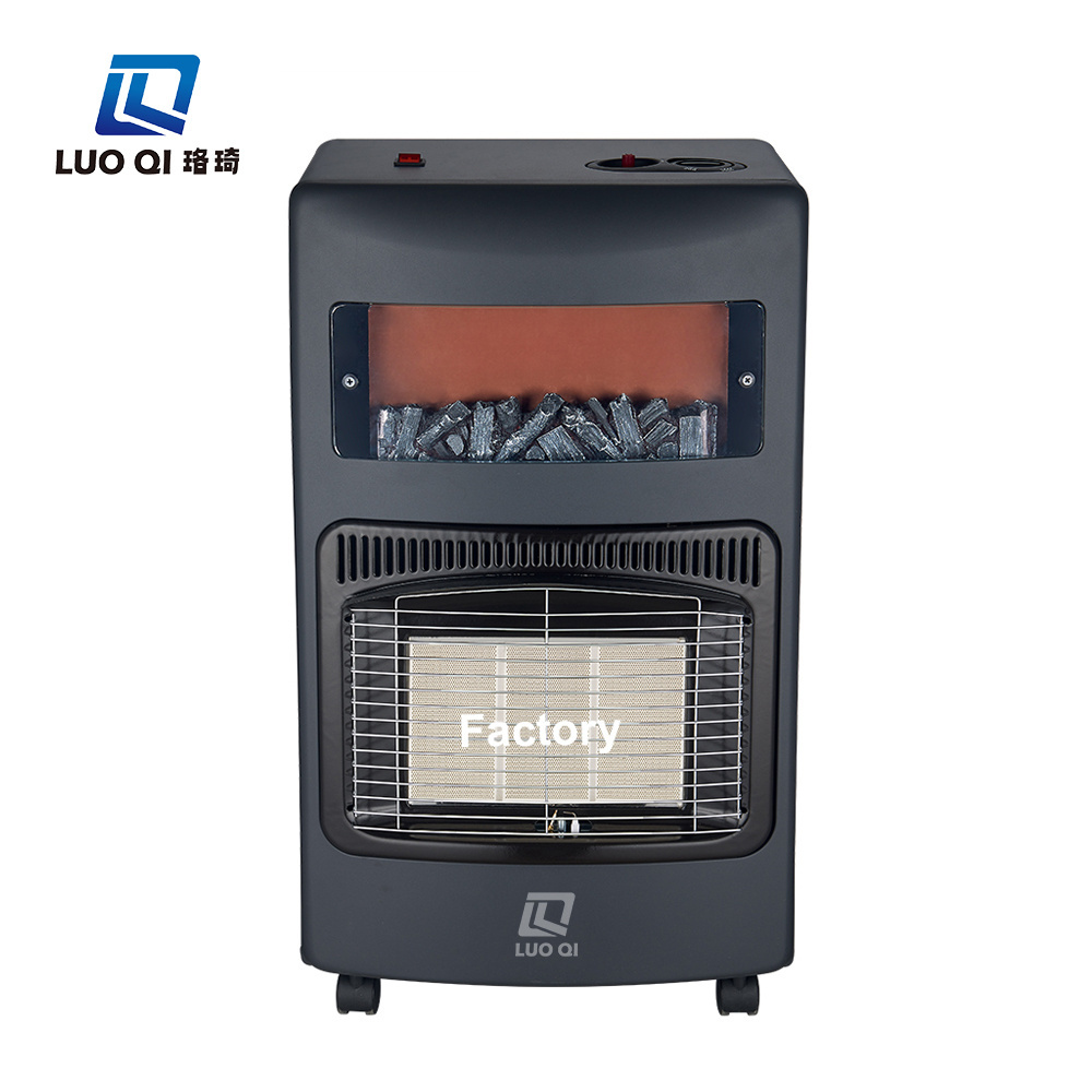 Hot sale gas electric heater new style simulated flame indoor multi function 2 in 1 ceramic gas heater