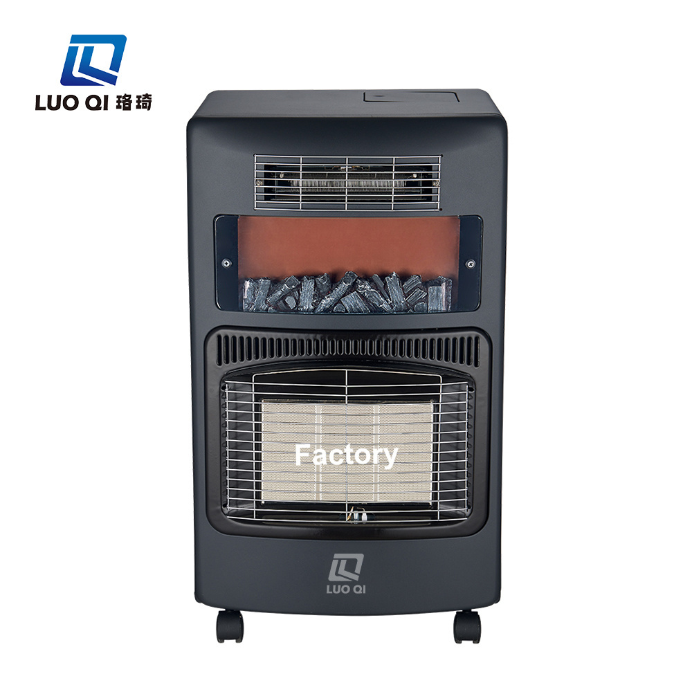 Hot sale gas electric heater new style simulated flame indoor multi function 2 in 1 ceramic gas heater