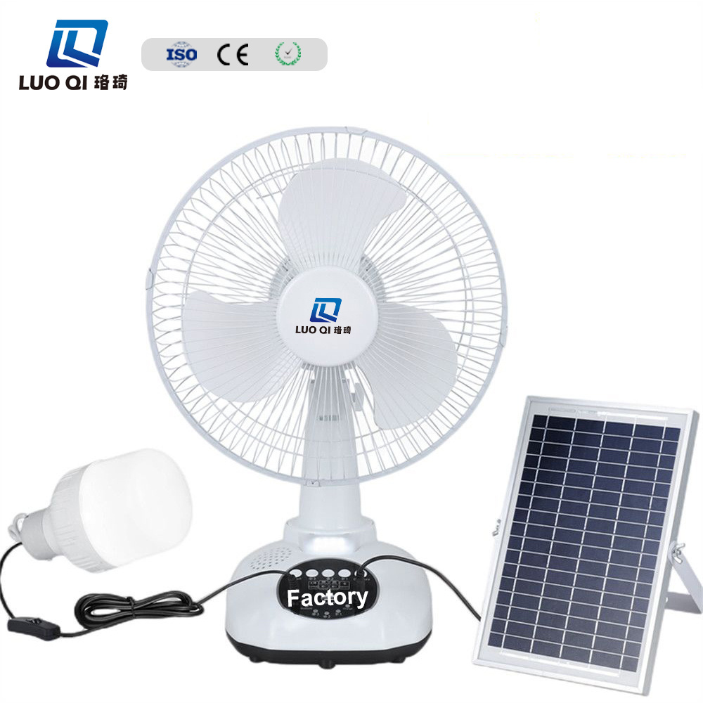 Cost performance Three Blades Pedestal solar electric echargable standing fans Factory mini Modern design fan