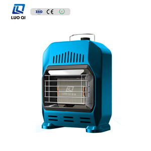 2024 New style piezo ignition mini portable gas heater copper valve body 4 wheels iron coating indoor portable gas heater