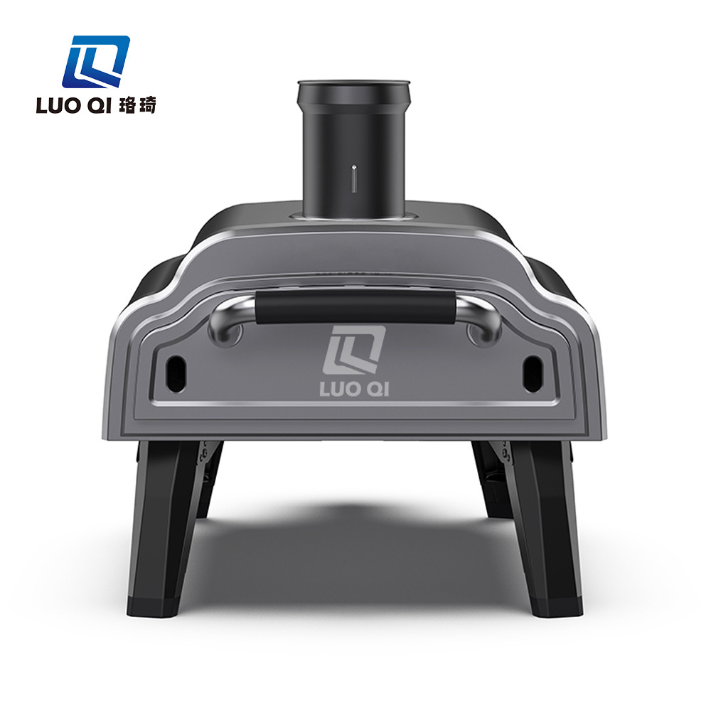 New design pizza oven with chimney outdoor  stainless steel portable black pizza gas oven with chimney