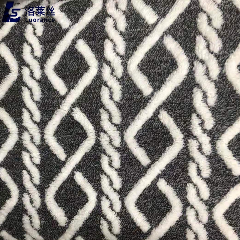 100% polyester jacquard sherpa double side printed sherpa fabric