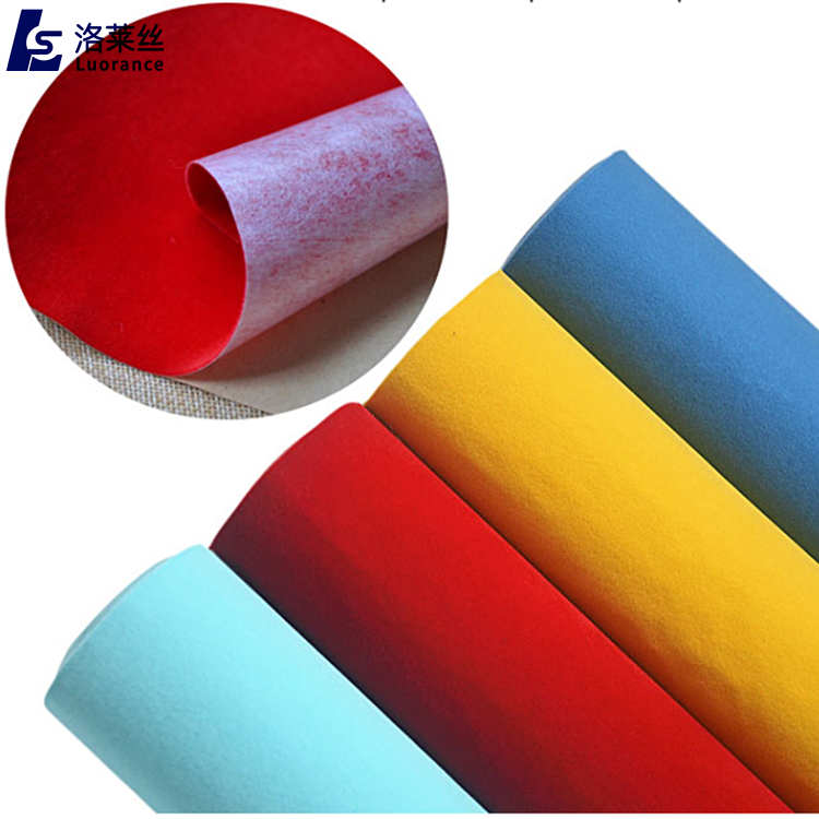 non woven flocking black velvet fabric upholstery adhesive velvet fabric