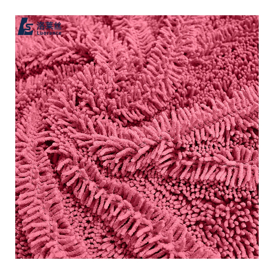 Small microfiber chenille fiber fleece fabric