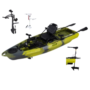 2.9 Meter Single Kayak Sit on Top Fishing Kayak Rowing Boat pedal drive Seafishing Kayak with Electric Motor trolling