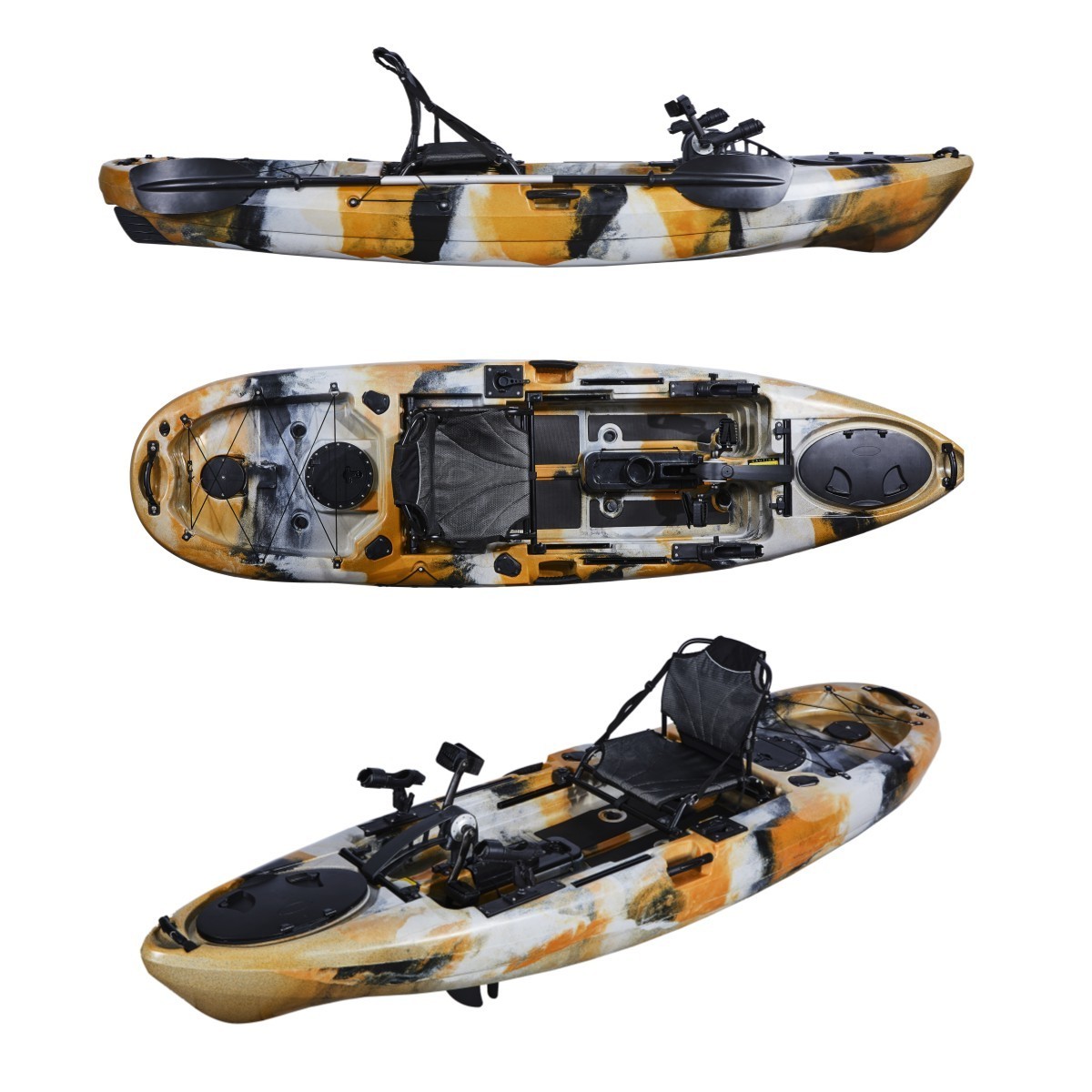 Kayak made in china fishing pedal drive small boat kayak plastic for sales sit on top water sports cano boat