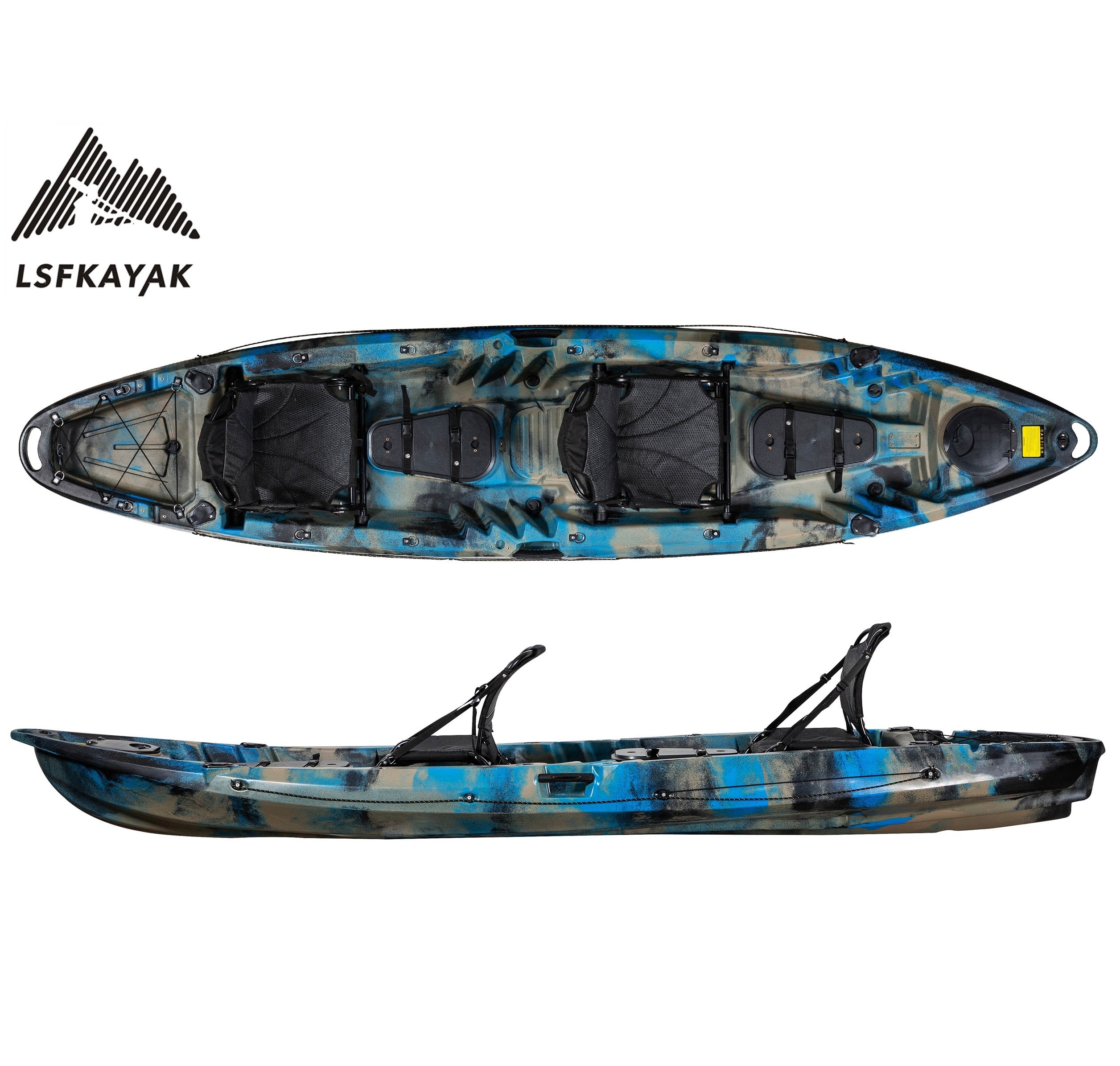 Hot sale new model family kayak 3 person plastic kayak