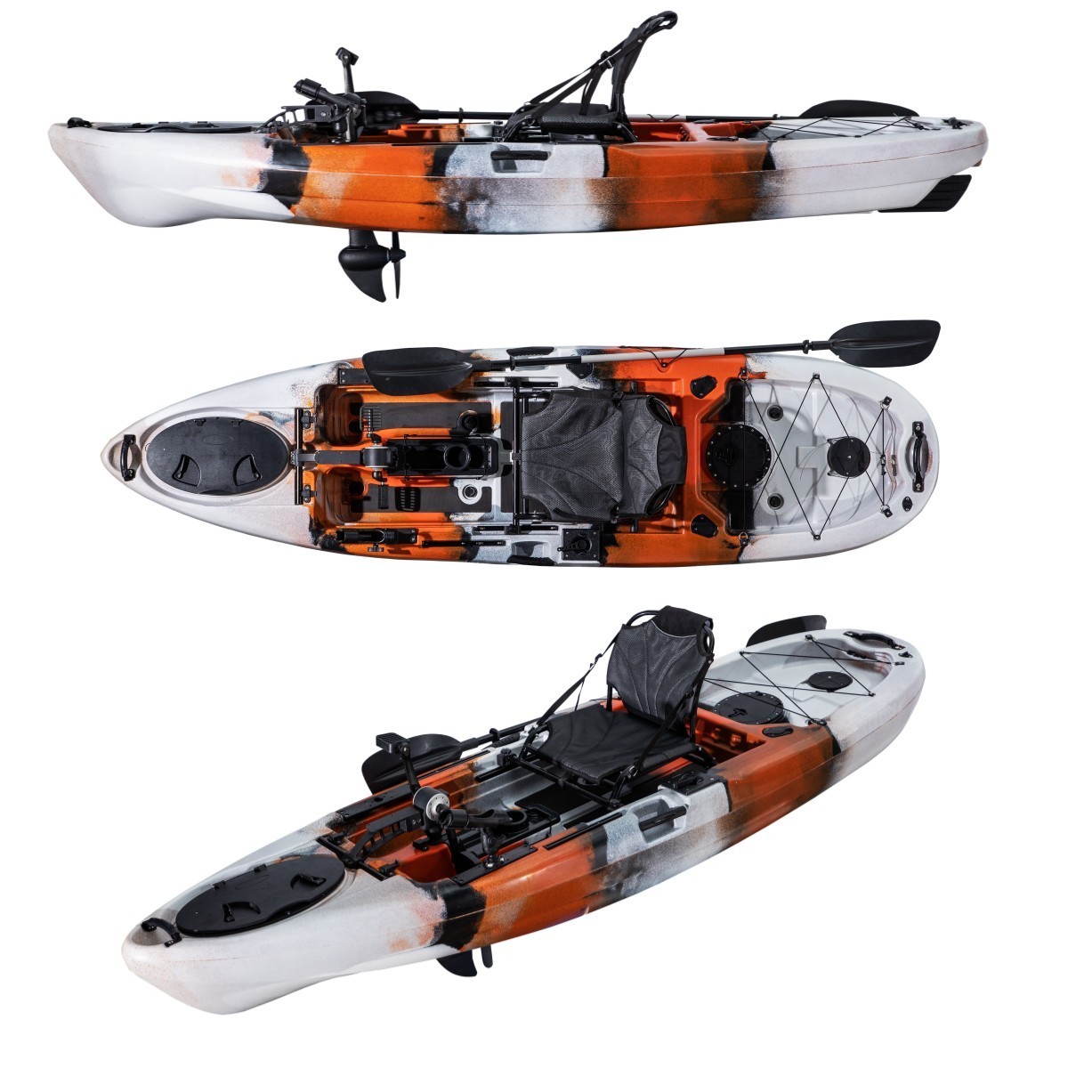 Kayak made in china fishing pedal drive small boat kayak plastic for sales sit on top water sports cano boat