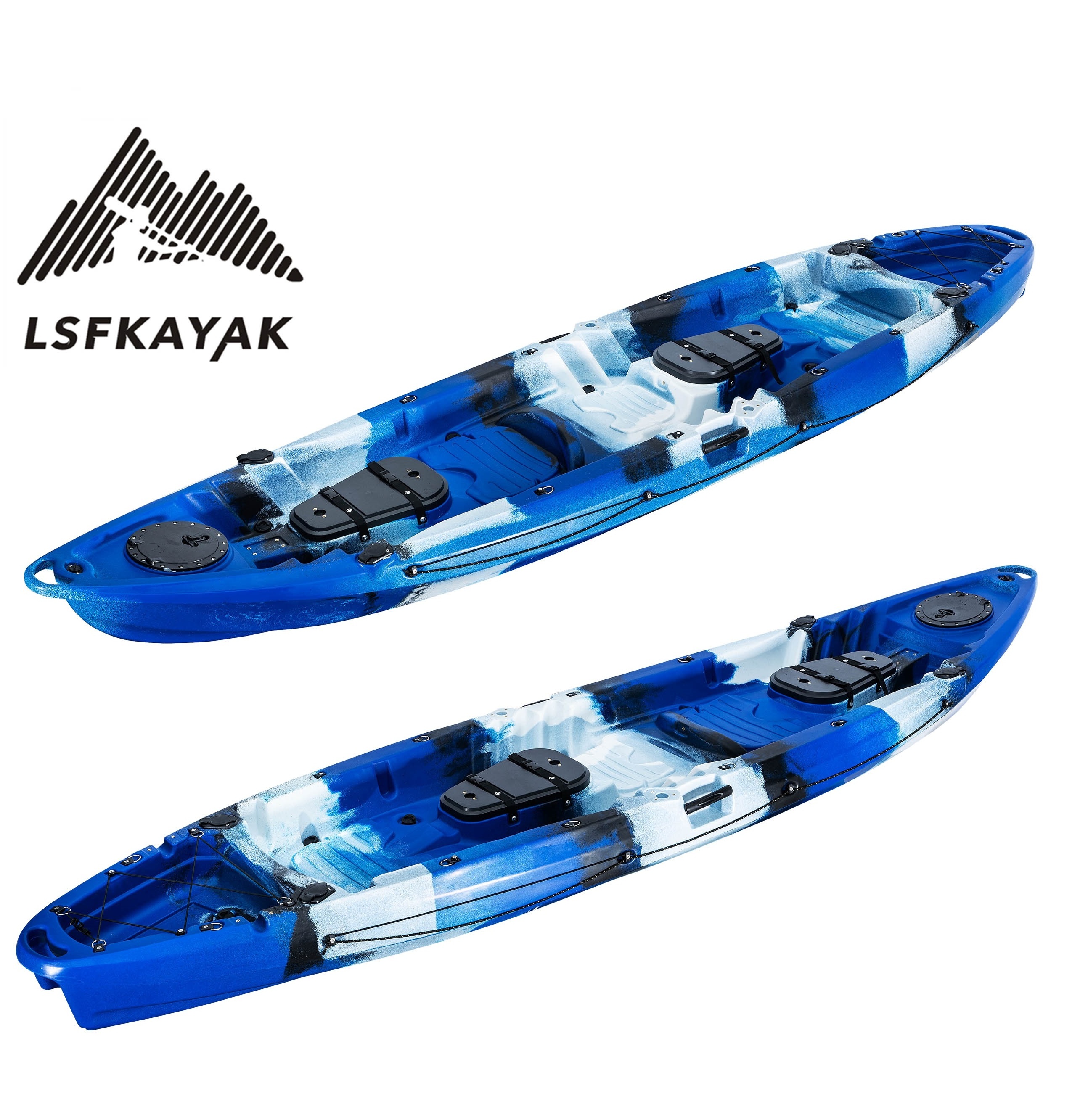 Hot sale new model family kayak 3 person plastic kayak