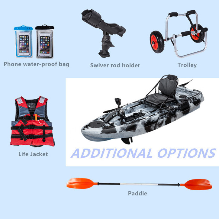 LSF new style  mini fishing kayak 8ft foot pedal boat