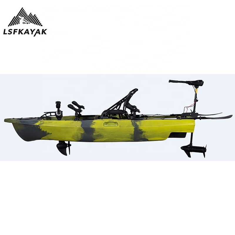 2.9 Meter Single Kayak Sit on Top Fishing Kayak Rowing Boat pedal drive Seafishing Kayak with Electric Motor trolling