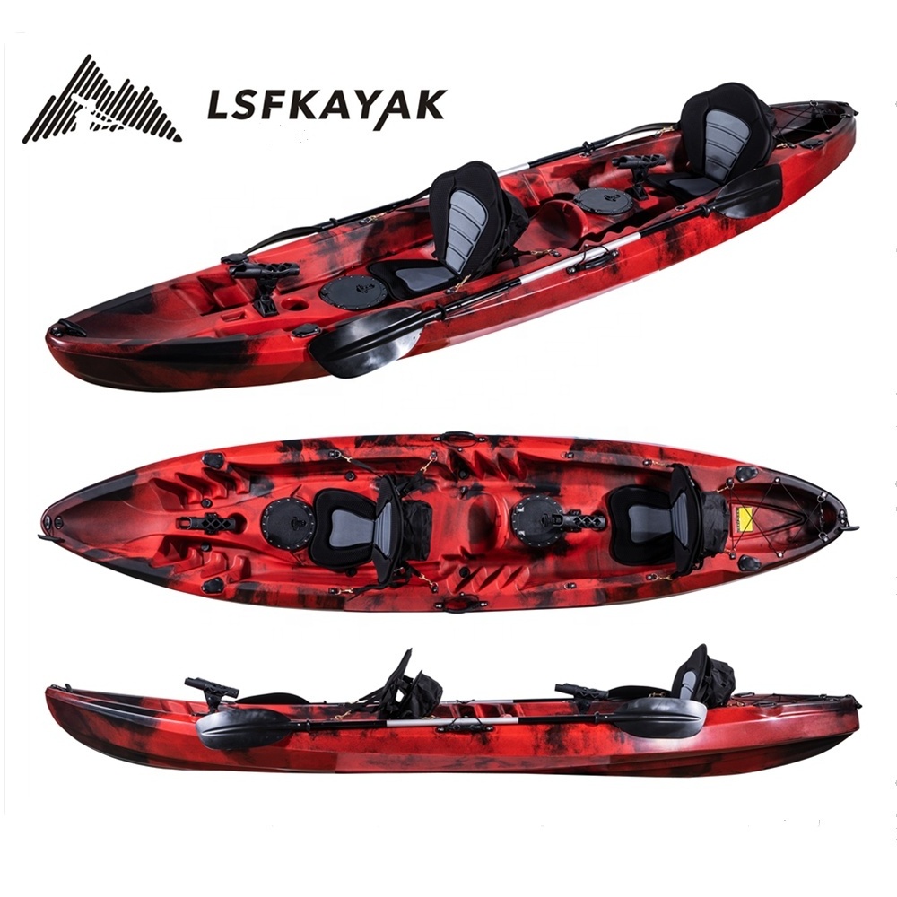 2+1 seater 3 person sit on top leisure kayak for family