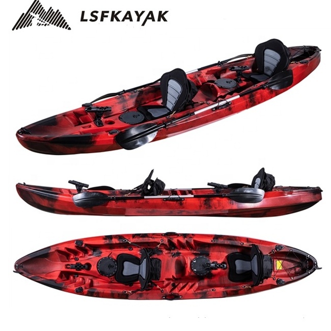 2+1 seater 3 person sit on top leisure kayak for family