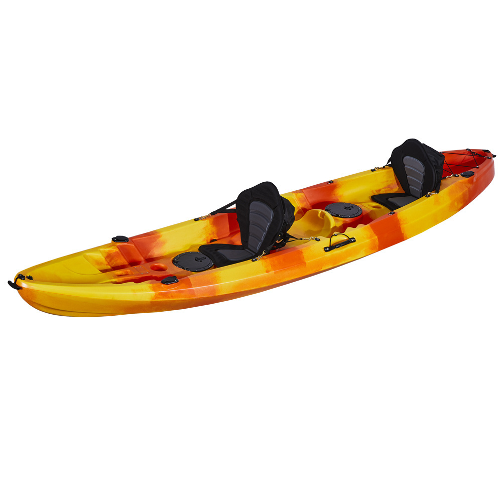 2020 wholesale cheap plastic no inflatable kayak family 3 person sit on top  kayak with canoe kayak accessories