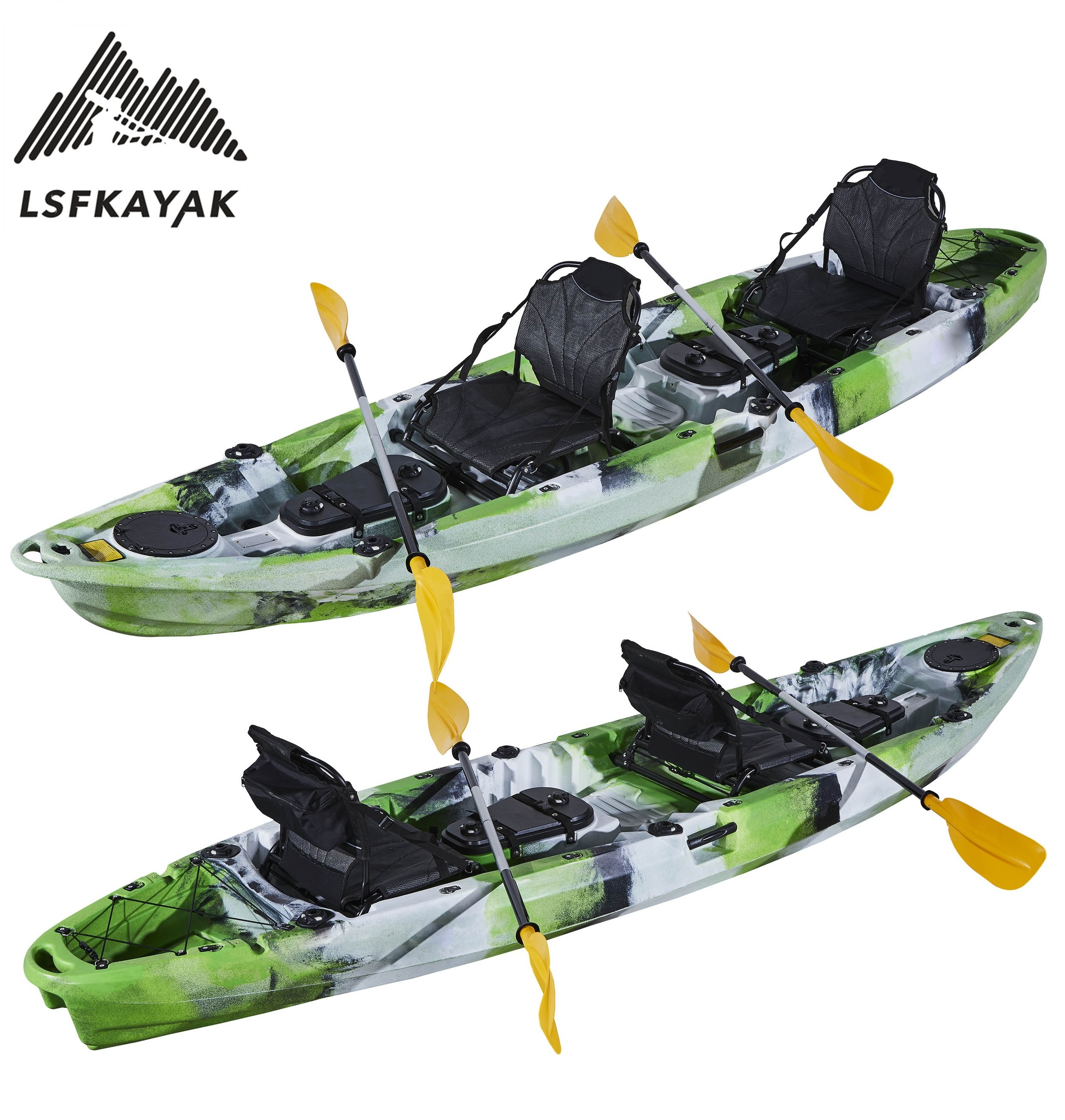 Hot sale new model family kayak 3 person plastic kayak