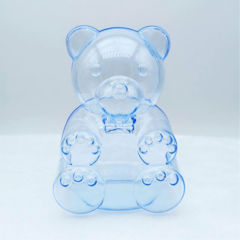 Plastic Dragees Container Teddy Bear Shape Ourson Candy  package box Wedding baptism Baby shower party Decor