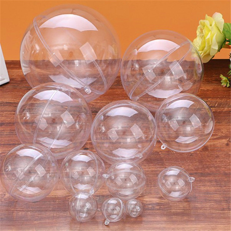 4cm 6cm 8cm 9cm 10cm 12cm 13cm 14cm 16cm 20cm 25cm 30cm 35cm 40cm und christmas hollow transparent clear PS acrylic plastic ball