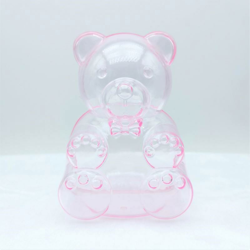 Plastic Dragees Container Teddy Bear Shape Ourson Candy  package box Wedding baptism Baby shower party Decor