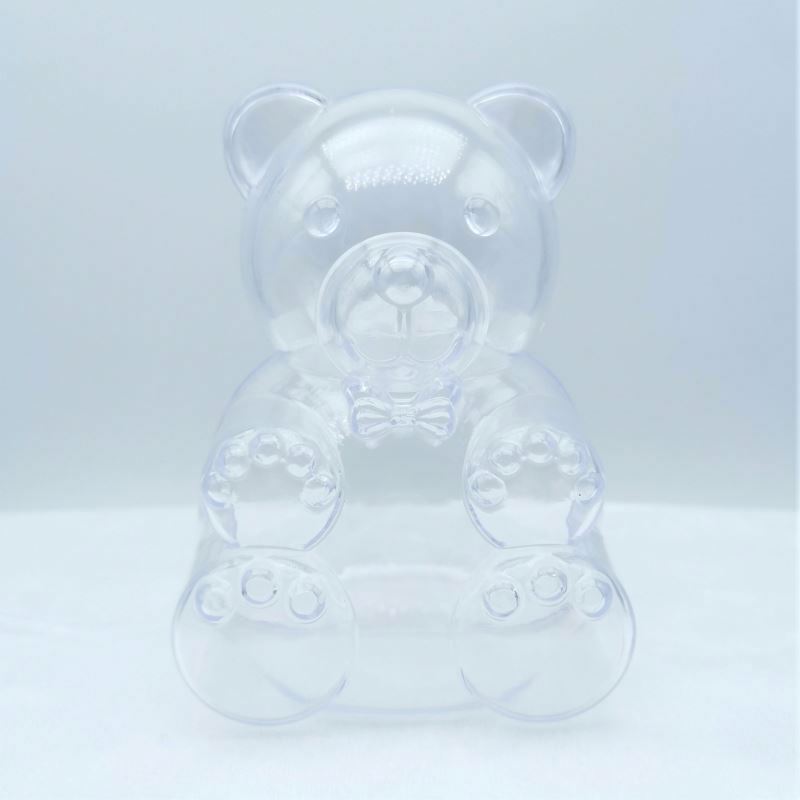 Plastic Dragees Container Teddy Bear Shape Ourson Candy  package box Wedding baptism Baby shower party Decor