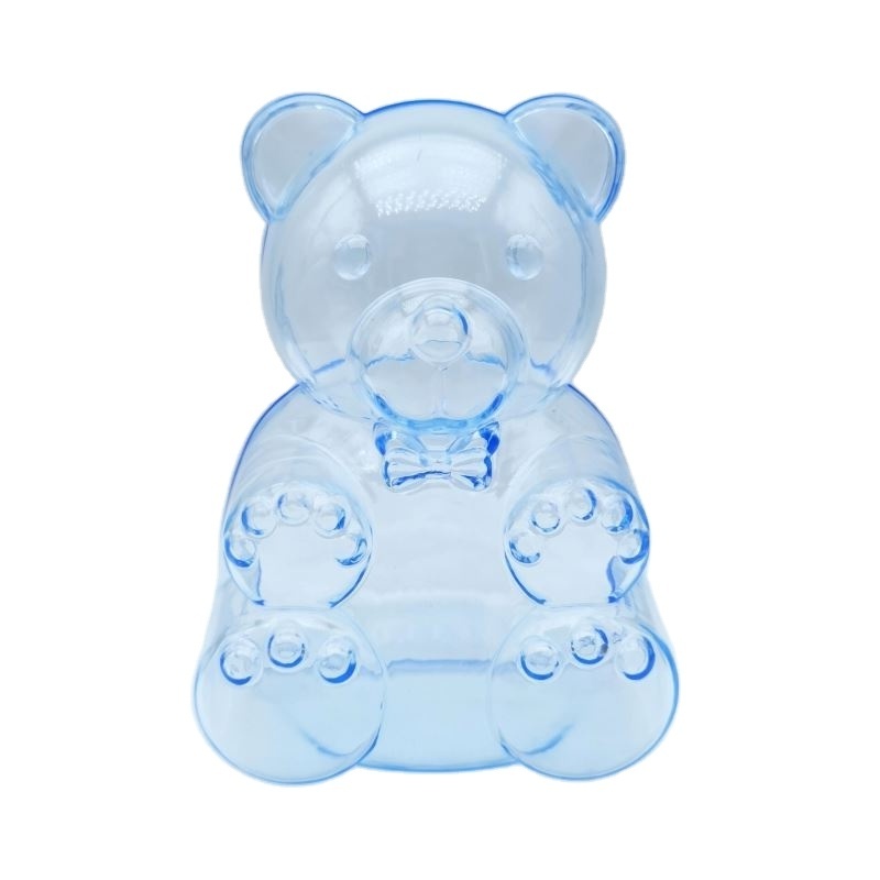 wholesale Large Teddy Bear Shape Plastic Dragees Container  Ourson Candy  package box Wedding baptism Baby shower party Decor