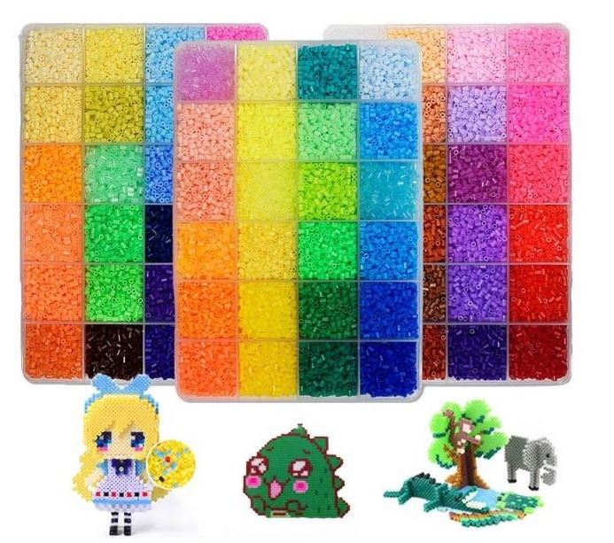 Perler Beads Toy Kit 5mm/2.6mm Hama beads 3D Puzzle DIY Toy Kids Creative Handmade Craft Toy Gift