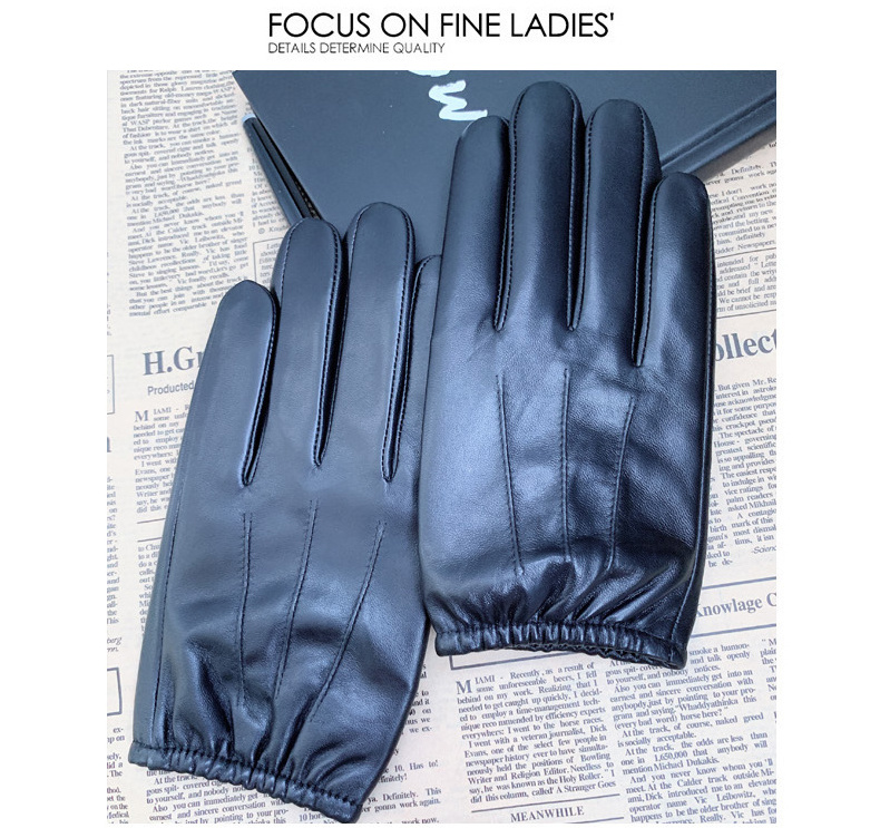 Men Women Winter PU Touch Screen gloves Waterproof Thermal Gloves Cycling Outdoor Leather Gloves Mittens