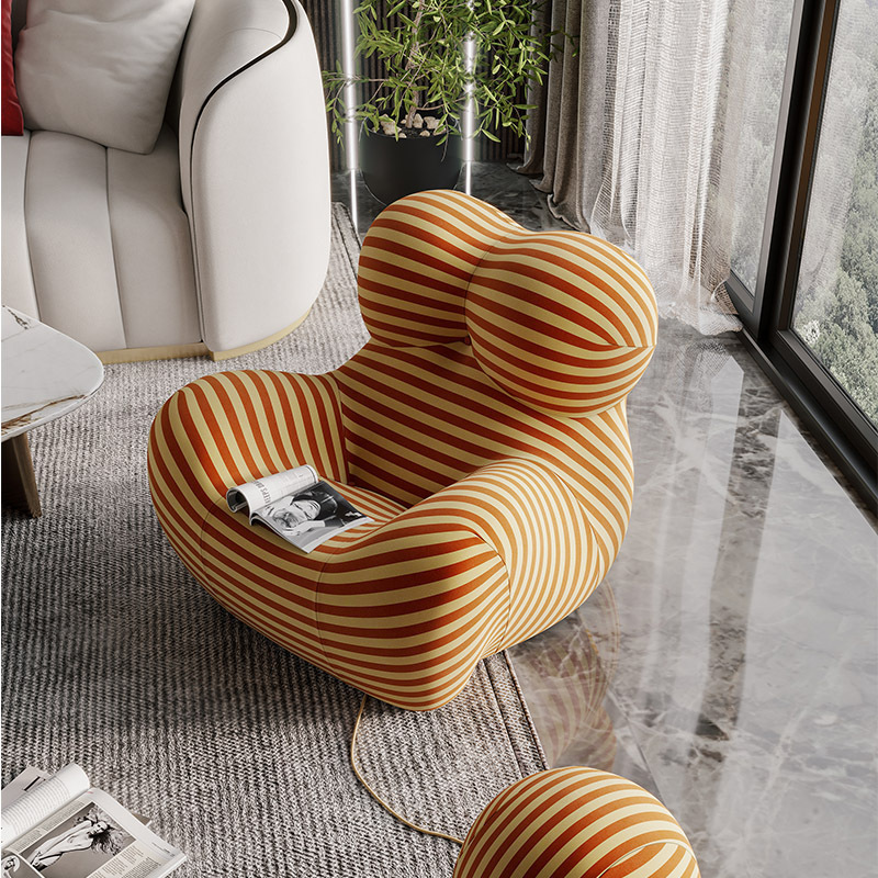 Europe Alien Shape Leisure Accent Chairs for Living Room Lazy Chair Creative Ball Chair Sofa