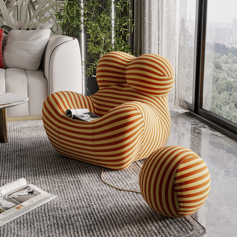 Europe Alien Shape Leisure Accent Chairs for Living Room Lazy Chair Creative Ball Chair Sofa