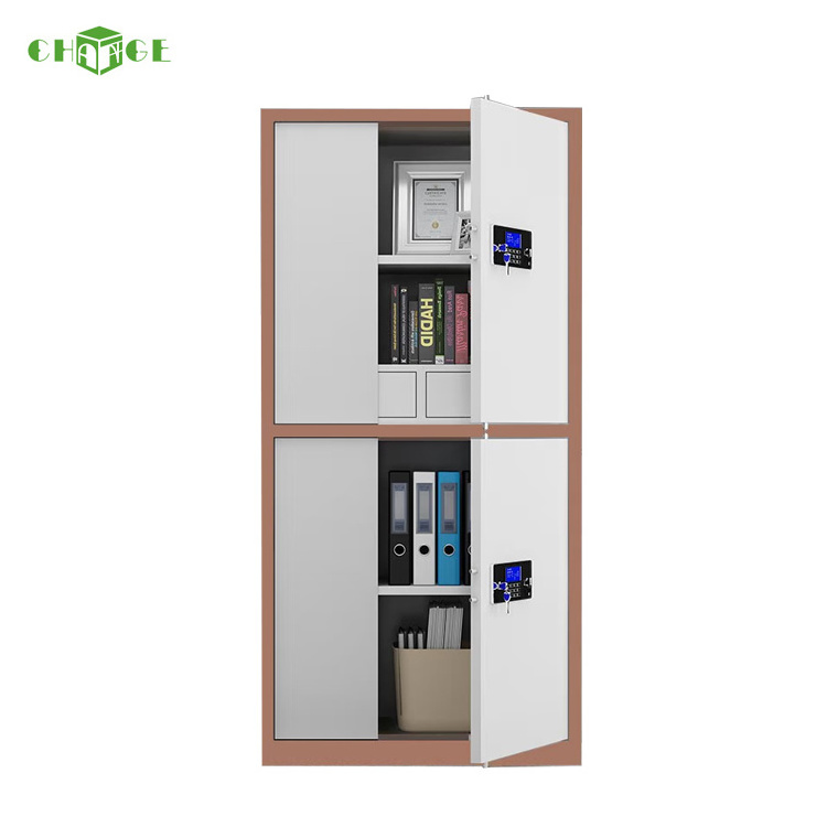 Hot sale 2 door custom factory office steel locker filing cabinet with electronic combination lock