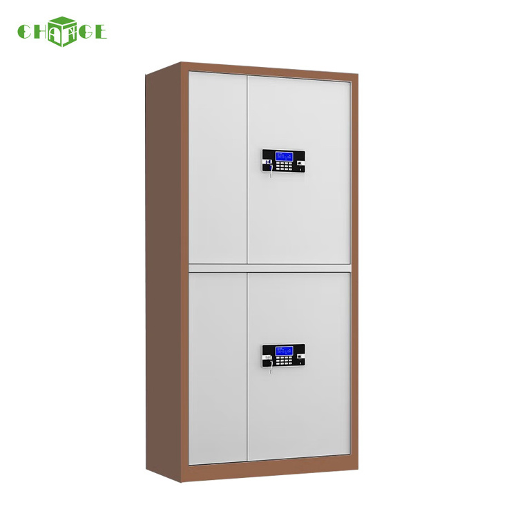 Hot sale 2 door custom factory office steel locker filing cabinet with electronic combination lock