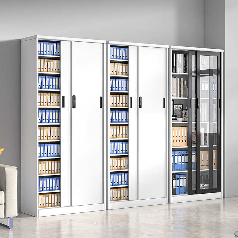 Factory directly two doors filing storage cupboard sliding door book documents cabinet