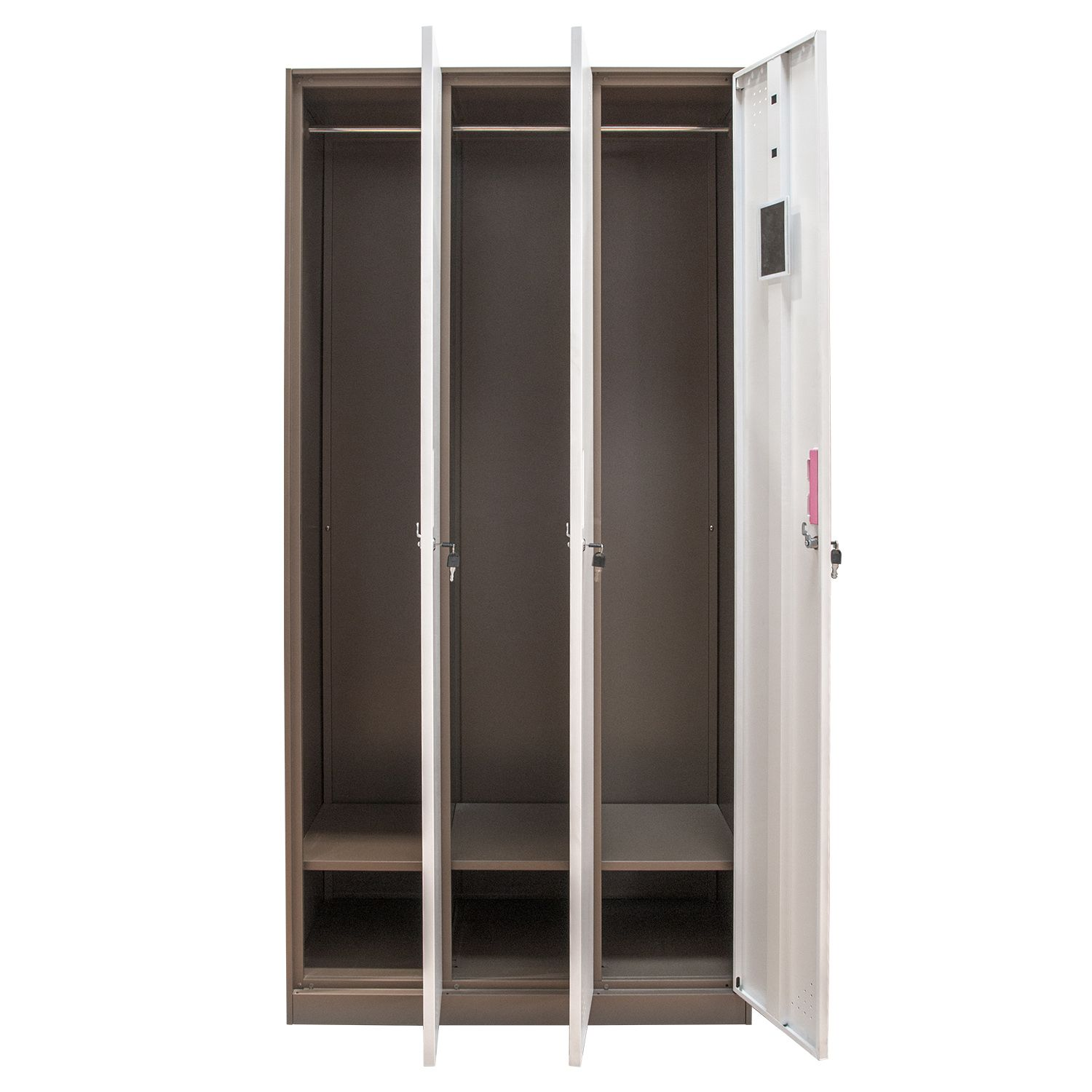 Factory metal  Steel Cabinet 2 Door Gym Storage Wardrobe Customized Employees steel Storage Cabinet 2 Door Wardrobe