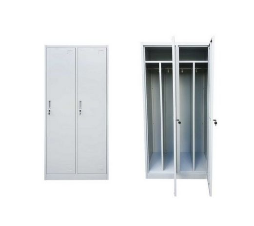 Factory metal  Steel Cabinet 2 Door Gym Storage Wardrobe Customized Employees steel Storage Cabinet 2 Door Wardrobe