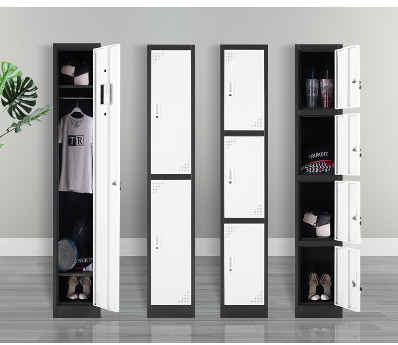 China factory price single wardrobe High quality gym locker vertical metal steel 2 door locker  OEM