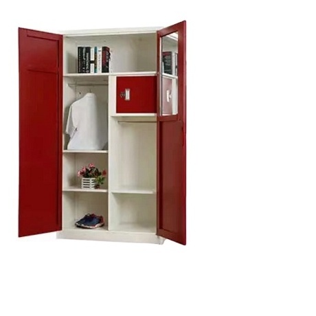 Custom 2 Door Simple Wardrobe Wooden Open Cabinet Design Clothes Closet Modern Cupboard for Bedroom Furniture