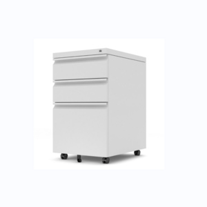 office 3 drawers mobile pedestal movable storage metal cabinet with wheels