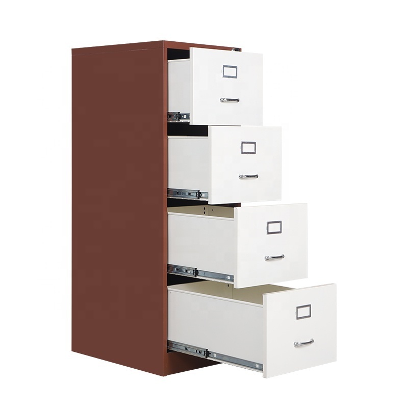 Steel office file hanging Metal Index Card 4 Drawers Filing Cabinet