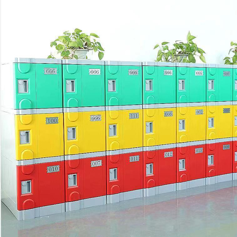 Colorful Waterproof ABS Plastic Locker Electronic Smart Gym School Clothes Steel Locker