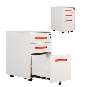 3 Drawer File Cabinet for A4 File steel metal Cabinet moving storage with Lock Mobile Pedestal  3 Drawer Cabinet